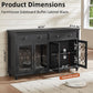 Black Sideboard Buffet Cabinet With Adjustable Shelves