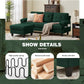 Eighty Six Inch Green Sectional Sofa Living Room Set
