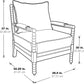 Spindle Accent Chair Smoke Grey Textured Upholstery