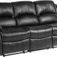 Humphreys Double Reclining Loveseat Black Faux Leather