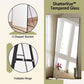 Standing Full Length Mirror Black Aluminum Framing