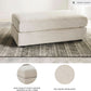 Soletren Oversized Ottoman Off White Modern Furniture