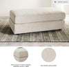Soletren Oversized Ottoman Off White Modern Furniture