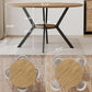 42 Inch Round Farmhouse Dining Table With Compact Storage