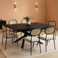Black Extendable Dining Table Hidden Storage Extension