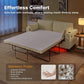 Beige 65-Inch Sleeper Sofa Bed, 2-in-1 Convertible