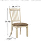 20 Inch Upholstered Dining Chair Antique White Set Of 2