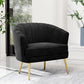 Modern Black Velvet Accent Chair With Gold Legs Living Room-1