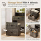 Compact Vanity Desk With Electroluminescent Mirror