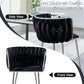 Black Velvet Upholstered Dining Chairs For Couples