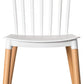 White Polypropylene Dining Chairs With Beechwood Legs