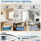 Bladeless Low Profile Ceiling Fan Featuring Dimmable Lighting