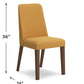 Lyncott Upholstered Dining Chair Yellow And Brown Foam Cushion