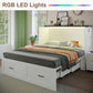 Espresso Queen Murphy Cabinet Bed Versatile Deluxe
