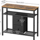 Black Rustic Entertainment Center With LED Illumination