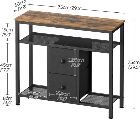 Black Rustic Entertainment Center With LED Illumination