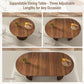 Modern Farmhouse Walnut Round Extendable Dining Table