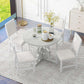 Round Solid Wood Dining Table Set Four-2