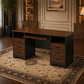 59" Executive Home Office Desk & High Back Swivel Chair Set with Storage, Grey