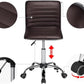 Brown Armless Office Chair With Adjustable Height For Desk