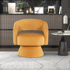 360Degree Swivel Accent Chair Corduroy Yellow Office