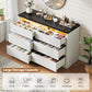 White RGBLED Dresser With Innovative Illumination Drawers
