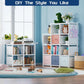 18 Cube Black Bookcase Storage Organizer Tall Metal