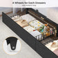 Metal Twin Sturdy Bunk Bed With Integrated Storage Drawers