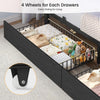 Metal Twin Sturdy Bunk Bed With Integrated Storage Drawers