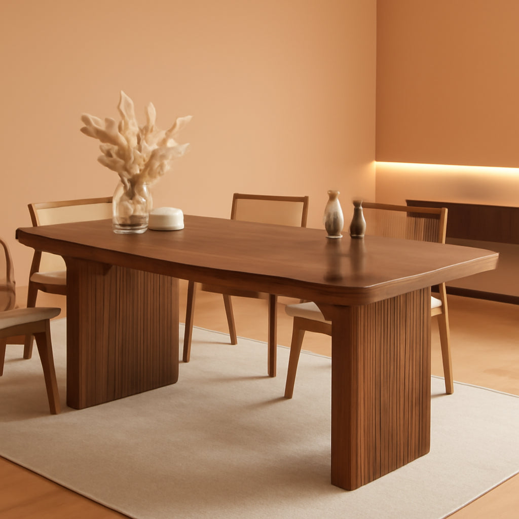 Espresso 62 Inch Rectangular Hardwood Dining Table