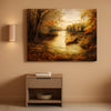 Gold Autumn Landscape Canvas Decor Wall Art 29x57 Inches