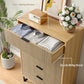 49.2 Inch Tall Five Drawer MatteNaturalFinish Dresser