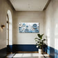 Cerulean Floral Contemporary Wall Art 20x40 Inches