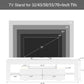 White Entertainment TV Stand With LED Illumination