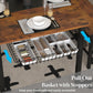 Rustic Brown Industrial Dining Table Set Storage Drawers