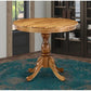 Round Pedestal Dining Table Thirty Six Inch Natural Finish Polished