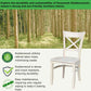 Set Of 2 35.8 In Parawood X Back Dining Chairs Unfinished