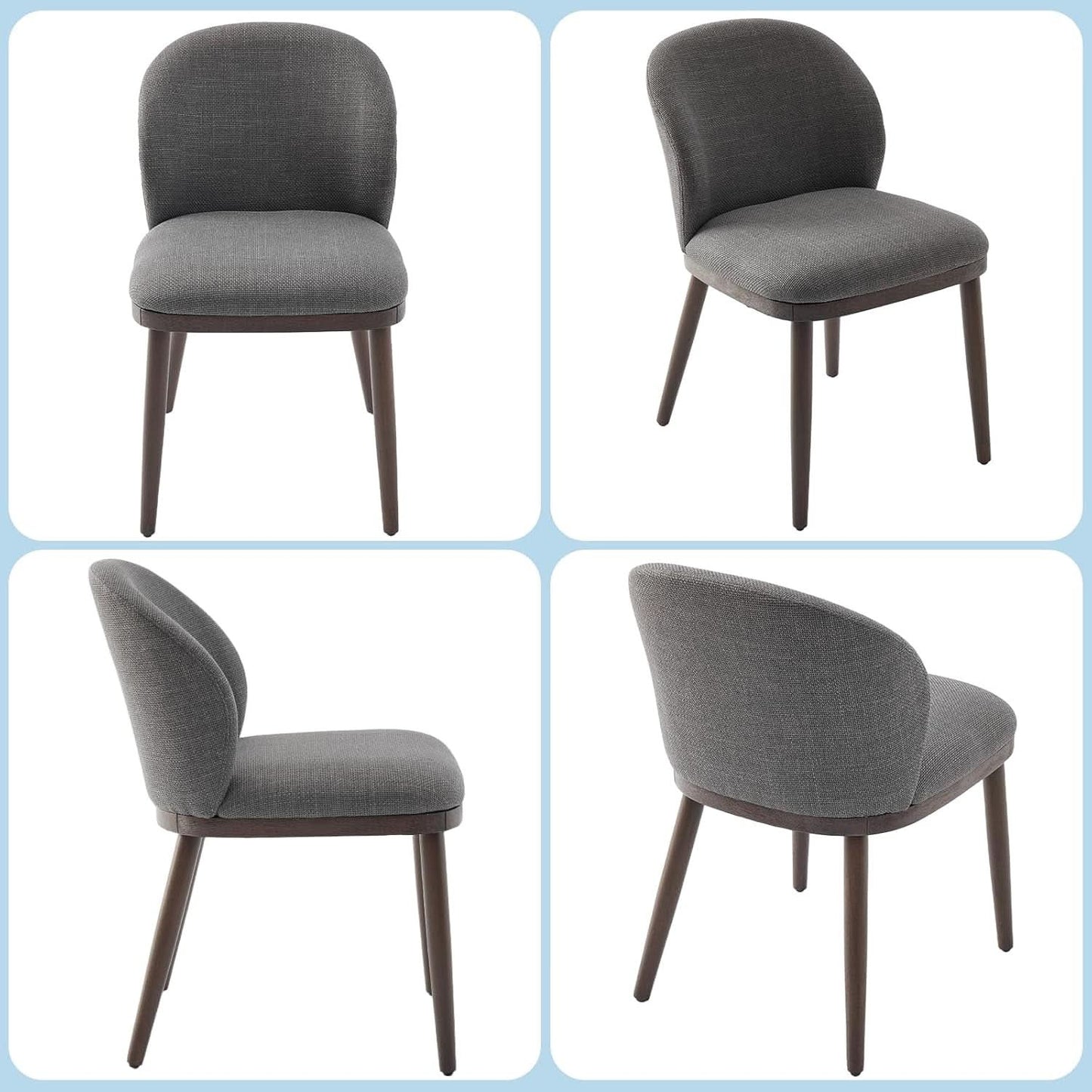 Dining Chairs Set Collection Upholstered Wood Legs