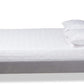Queen Size Luxurious Grey Velvet Upholstered Platform Bed
