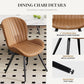 Brown Armless Modern Dining Room Sleek Chairs Set Of Four