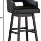 Modern Upholstered Swivel Barstool Set with Footrest