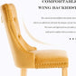 Velvet Tufted Dining Chair Set Of 2 With Nailhead Trim
