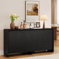 Contemporary 63 Inch Black Sideboard Buffet Cabinet