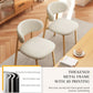 Beige Linen Upholstered Dining Room Chairs Metal Legs