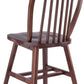 Windsor 2 Piece Solid Wood Dining Chair Set Walnut Finish