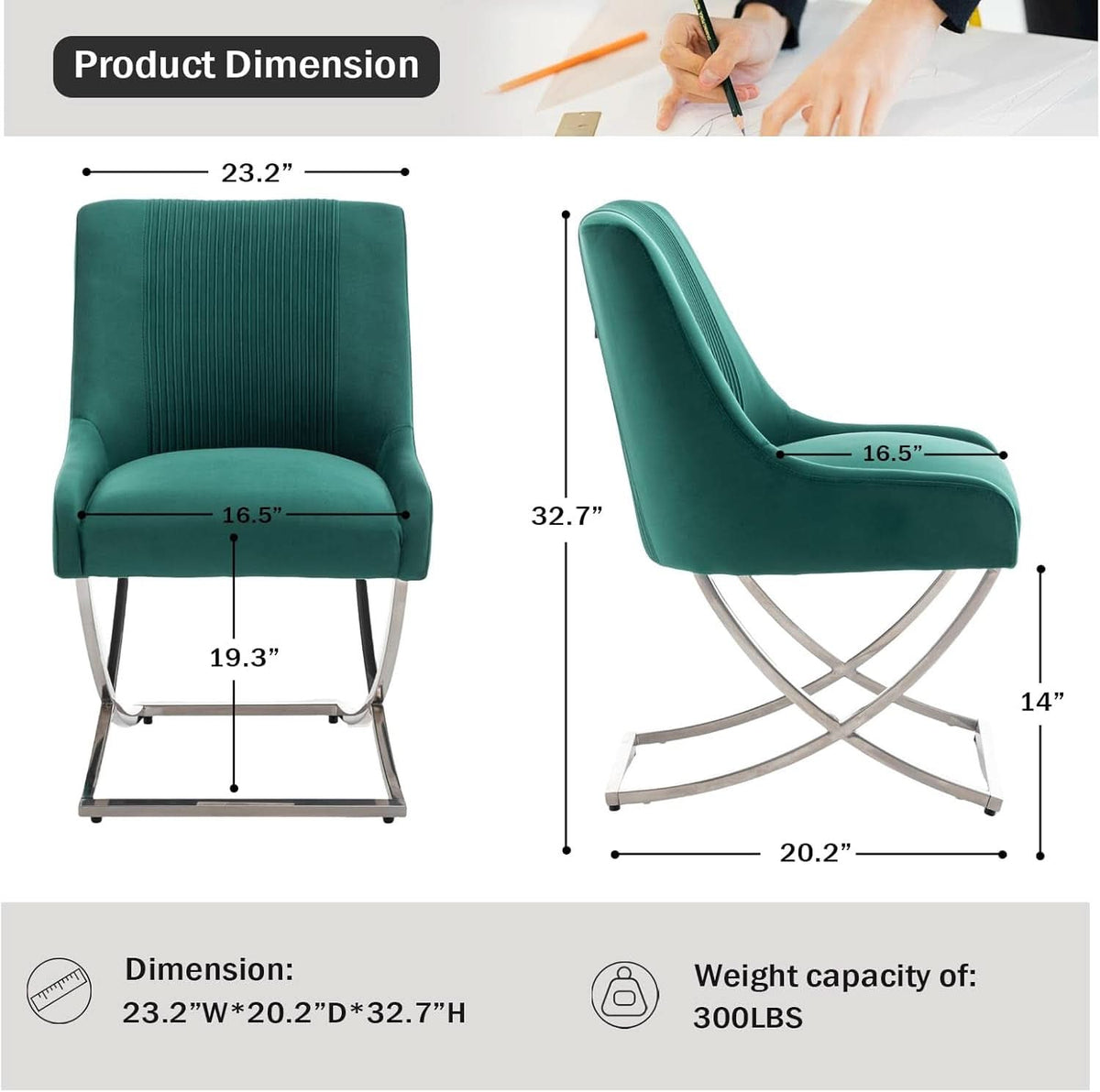 Midnight Emerald Green Tufted Dining Chairs Collection