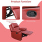 Leather Recliner Sofa Set 3 Piece For Living Room Red