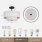 18 Inch Industrial Grade Drum Semi Flush Ceiling Light
