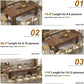 Extendable Walnut Engineered Wood Dining Table For Six