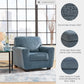 Modern Upholstered Accent Chair In Blue For Living Room